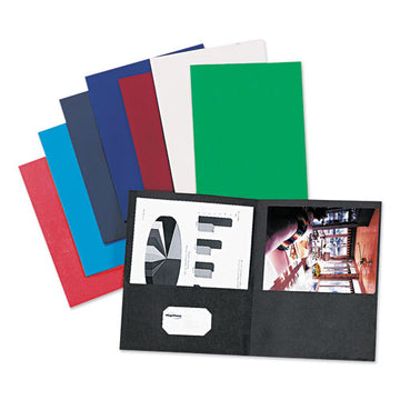 Oxford™ Twin-pocket Folder, Embossed Leather Grain Paper, 0.5" Capacity, 11 X 8.5, Dark Blue, 25-box freeshipping - TVN Wholesale